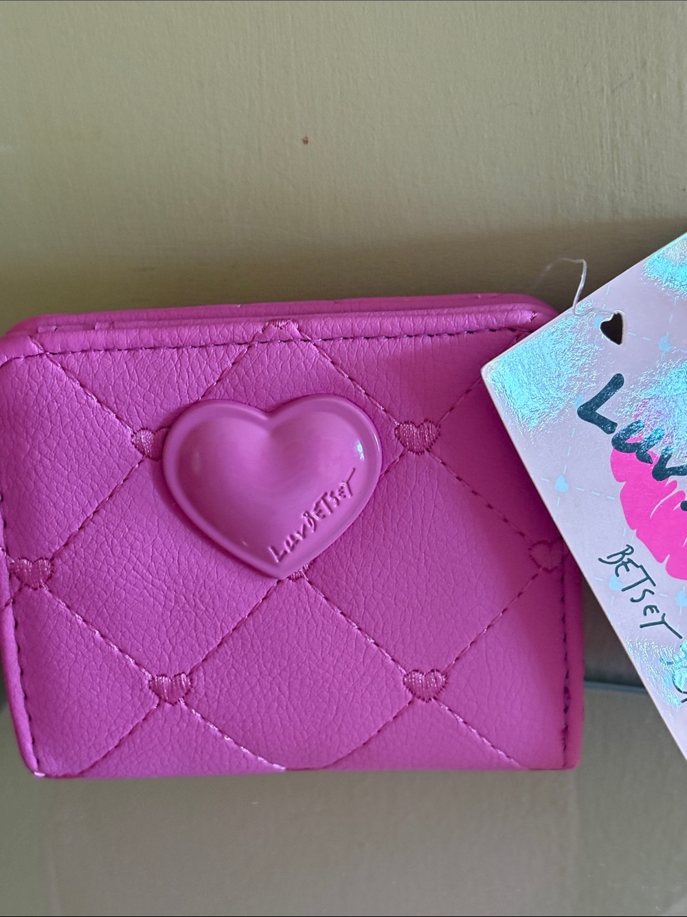 Betsey Johnson Hot Pink Card Case Wallet/NWT